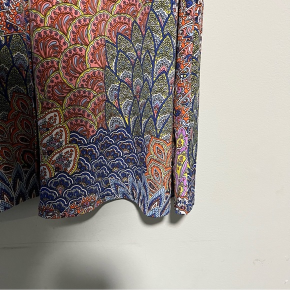 MSK Women’s XL Multicolor Paisley Button Front Sleeveless Shirt Dress - Picture 3 of 9